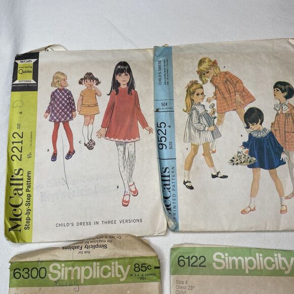 McCall’s And Simplicity Vintage Children’s Sewing Patterns 1970s 1960s - Picture 2 of 7